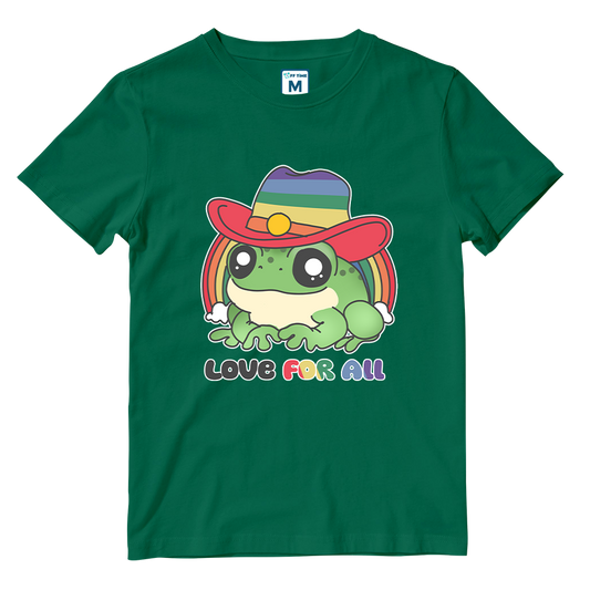 Cotton Shirt: Frog Rainbow
