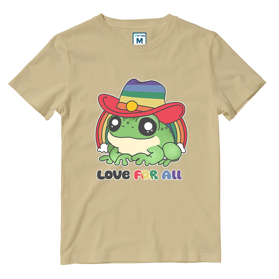Cotton Shirt: Frog Rainbow