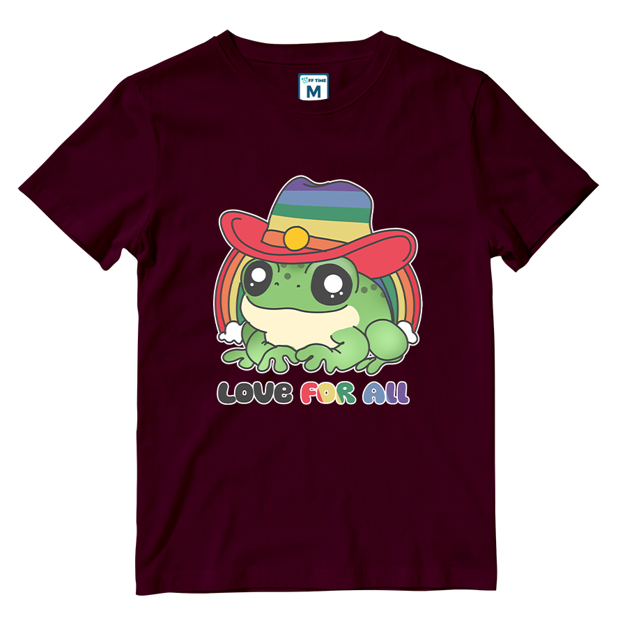 Cotton Shirt: Frog Rainbow