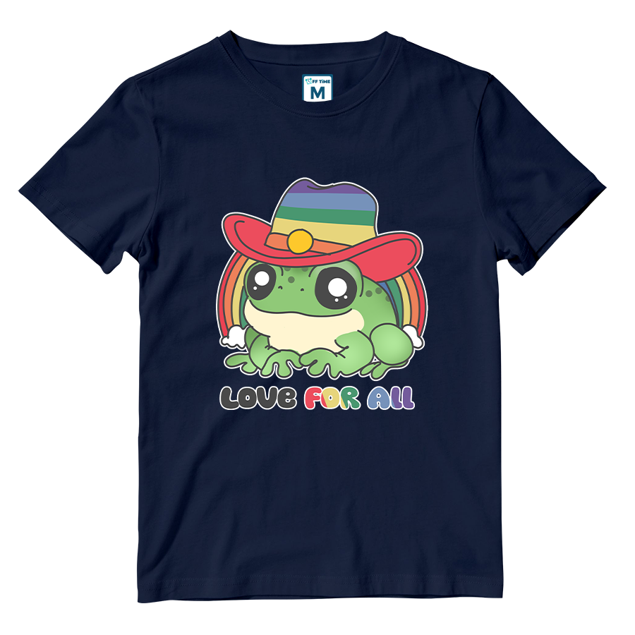Cotton Shirt: Frog Rainbow