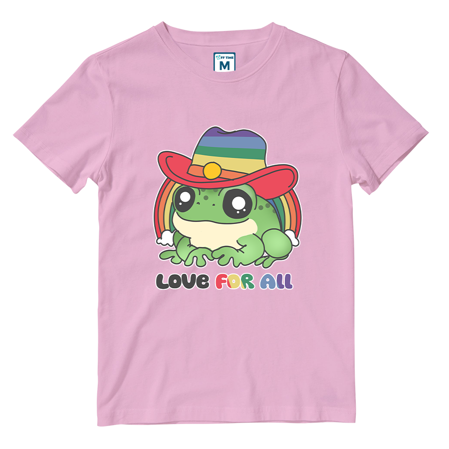 Cotton Shirt: Frog Rainbow