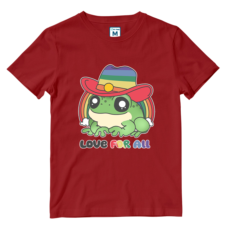 Cotton Shirt: Frog Rainbow