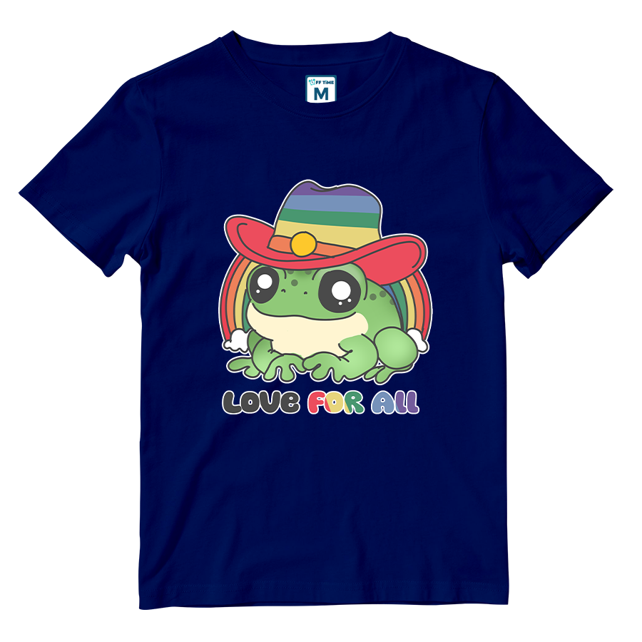 Cotton Shirt: Frog Rainbow