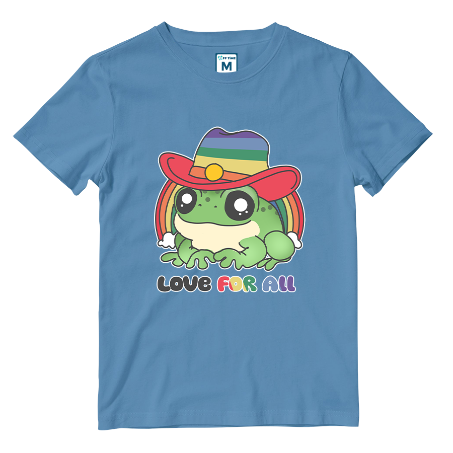 Cotton Shirt: Frog Rainbow