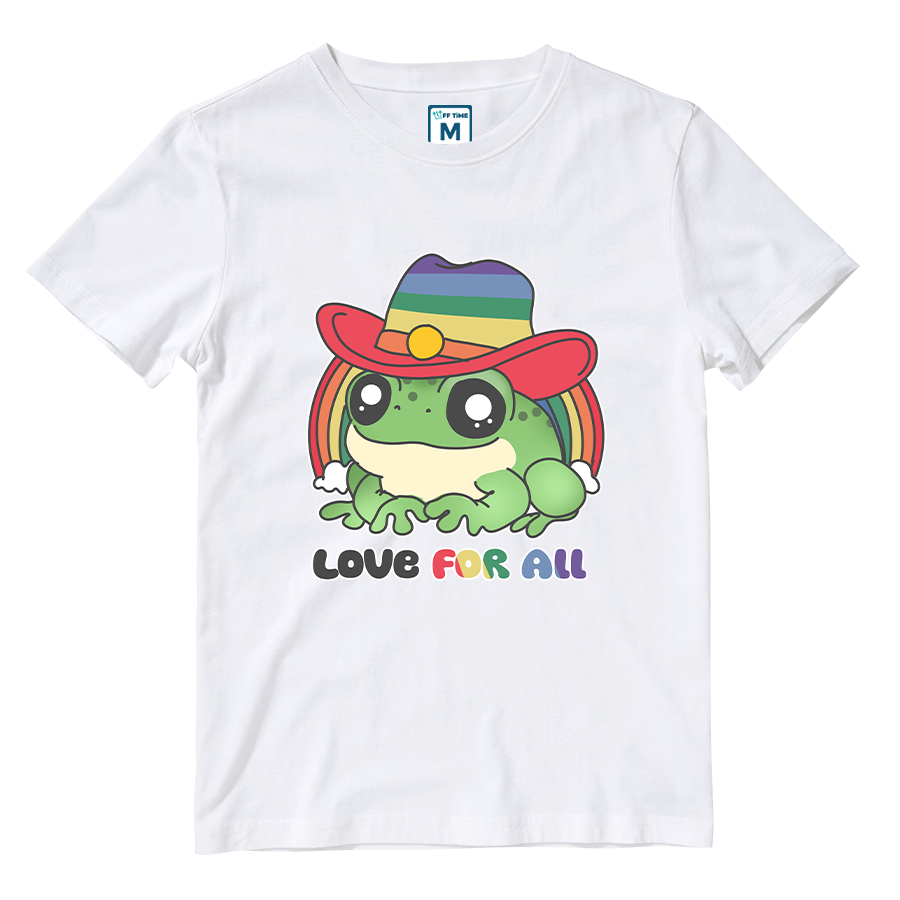 Cotton Shirt: Frog Rainbow