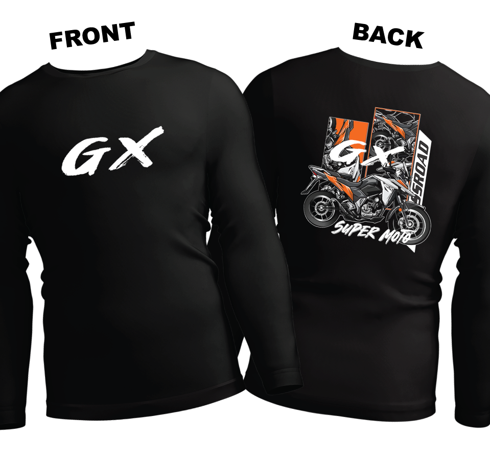 Long Sleeve Drifit Shirt: GX (Front and Back)