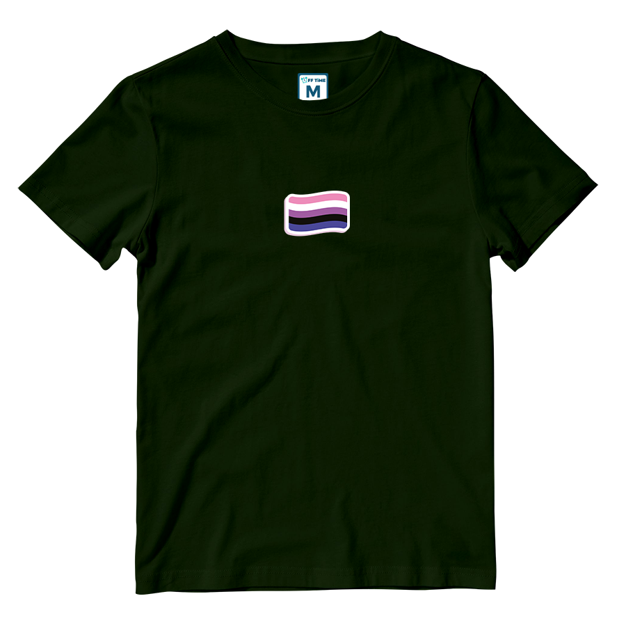 Cotton Shirt: Genderfluid Flag