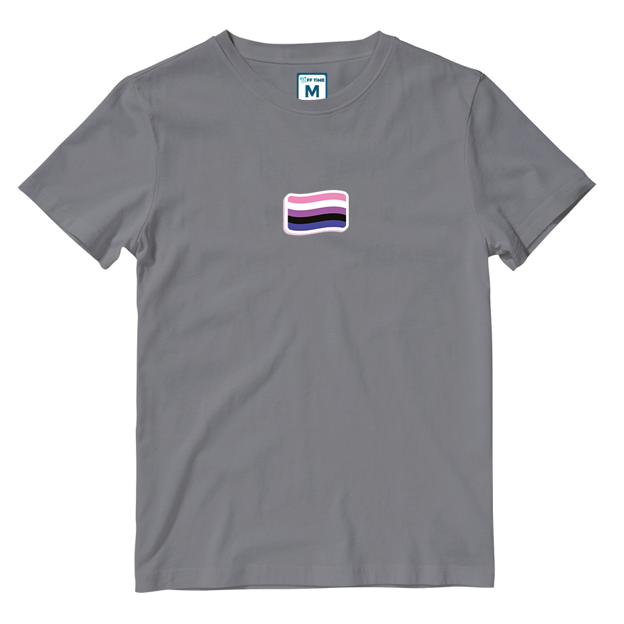 Cotton Shirt: Genderfluid Flag