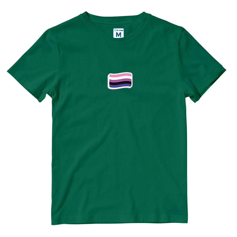 Cotton Shirt: Genderfluid Flag