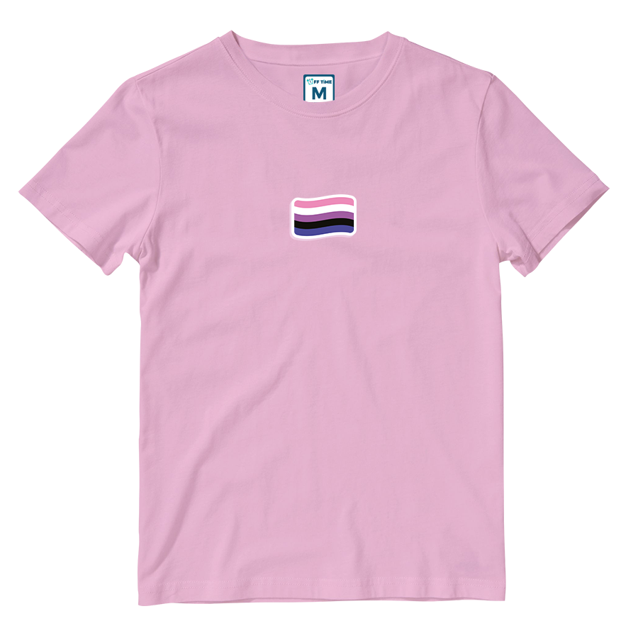 Cotton Shirt: Genderfluid Flag
