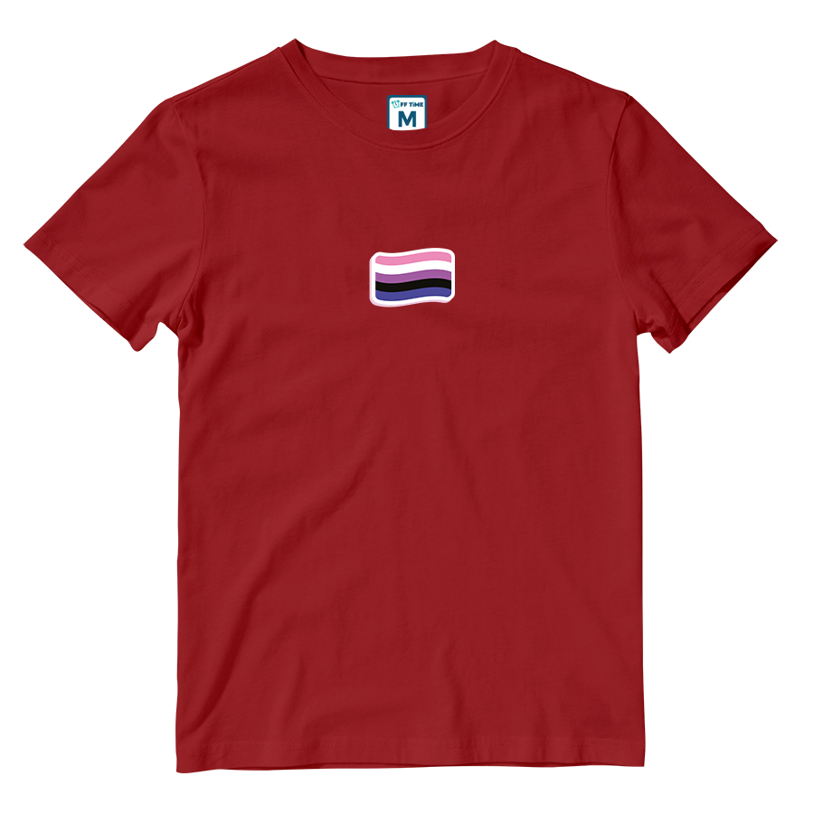Cotton Shirt: Genderfluid Flag
