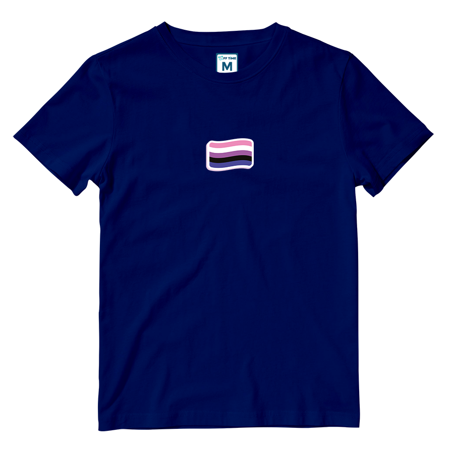 Cotton Shirt: Genderfluid Flag