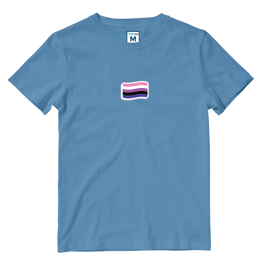 Cotton Shirt: Genderfluid Flag