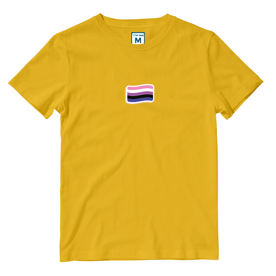 Cotton Shirt: Genderfluid Flag