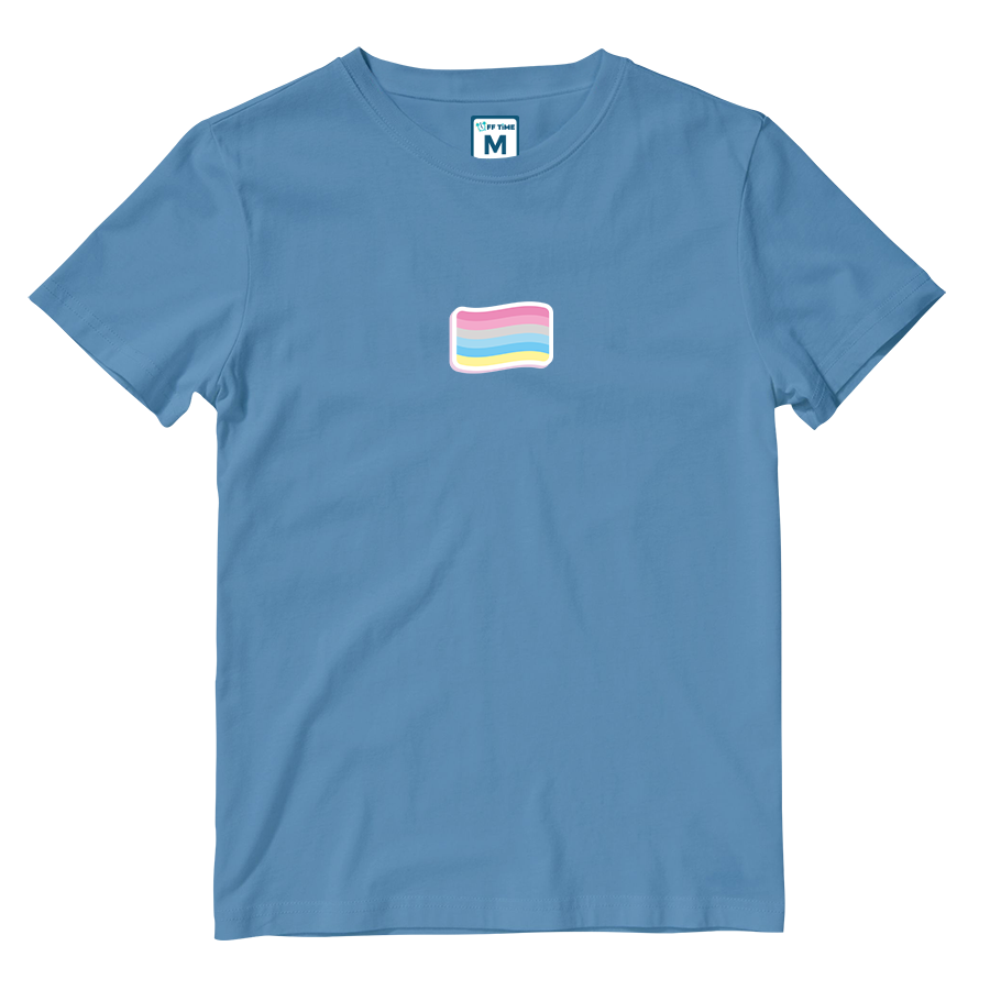 Cotton Shirt: Genderflux Flag