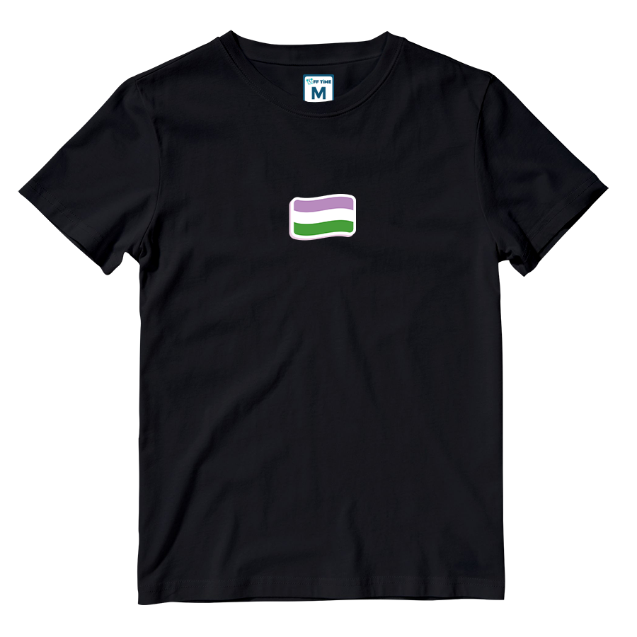 Cotton Shirt: Genderqueer Flag