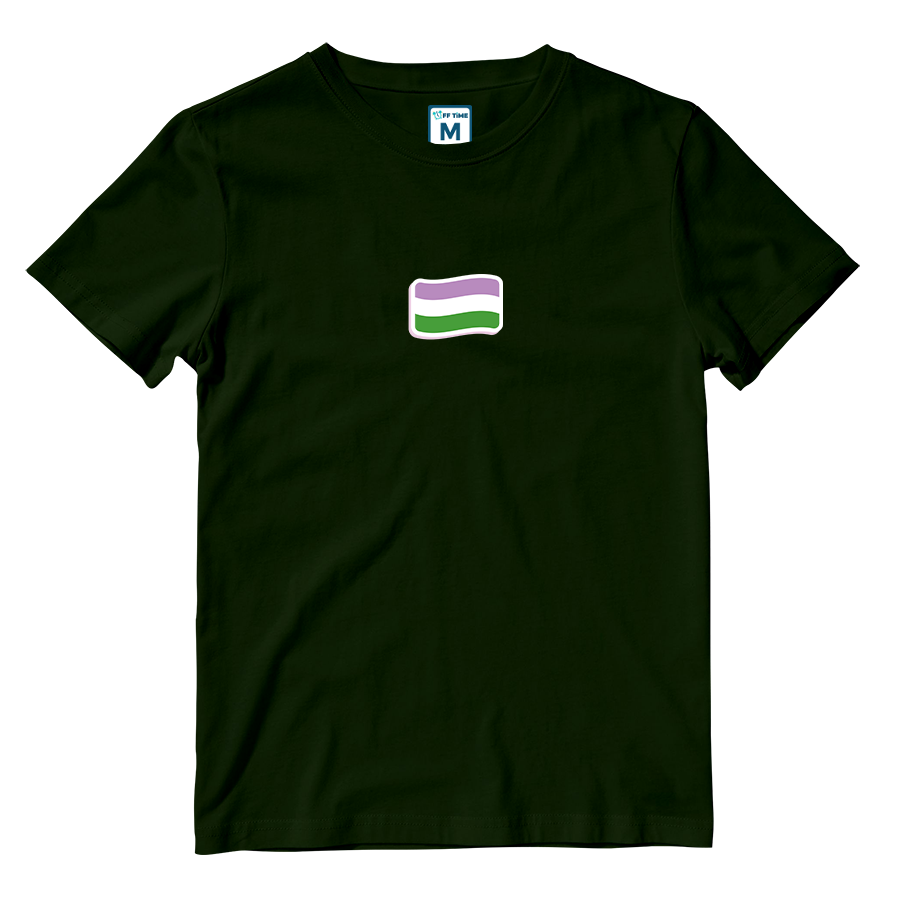 Cotton Shirt: Genderqueer Flag