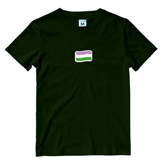 Cotton Shirt: Genderqueer Flag
