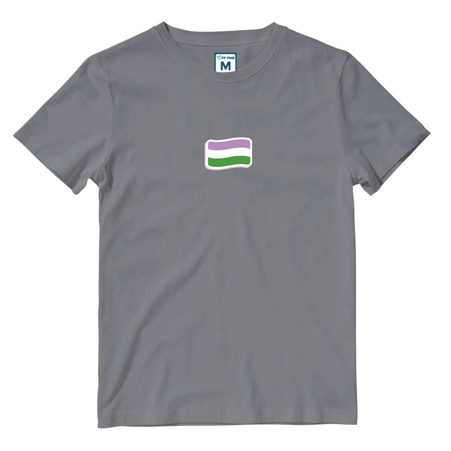 Cotton Shirt: Genderqueer Flag