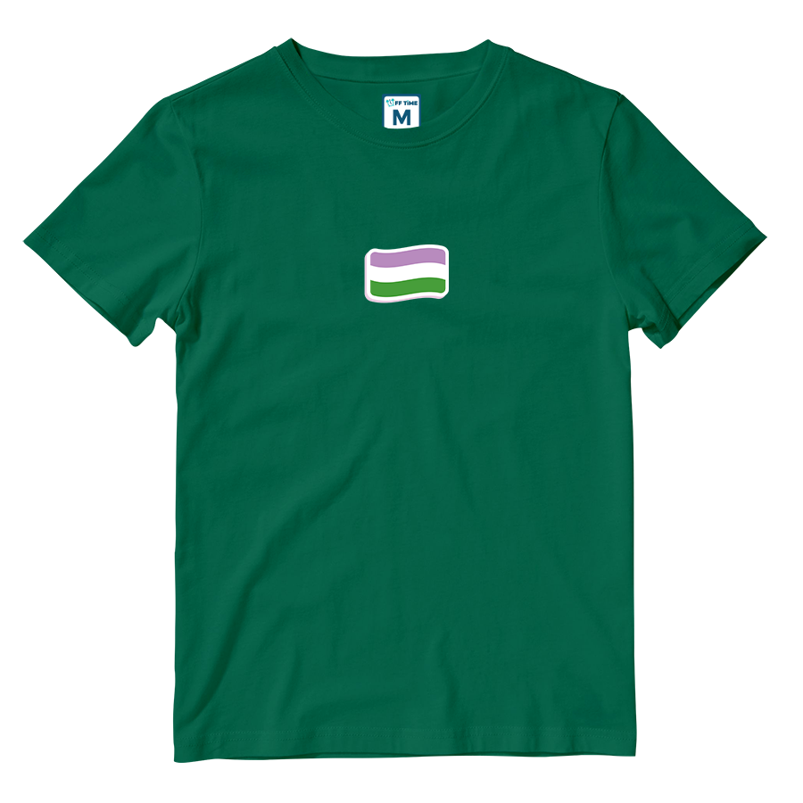 Cotton Shirt: Genderqueer Flag