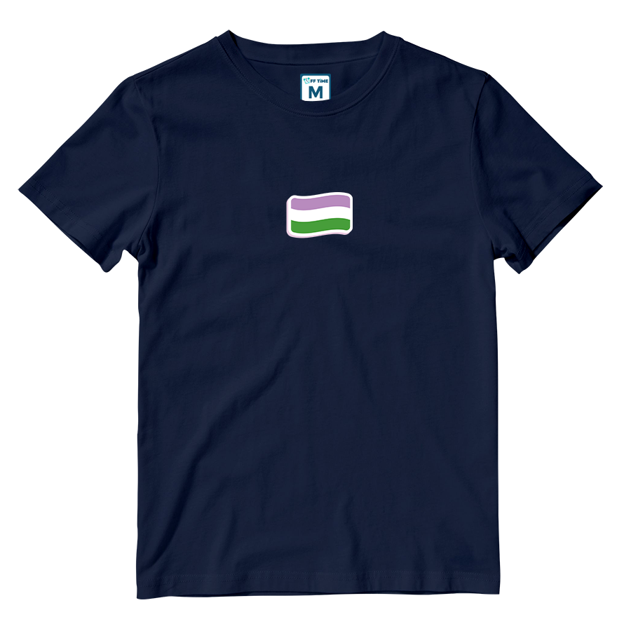 Cotton Shirt: Genderqueer Flag