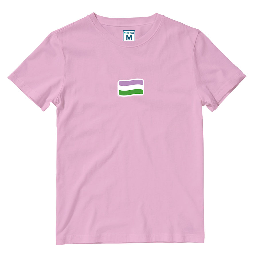 Cotton Shirt: Genderqueer Flag