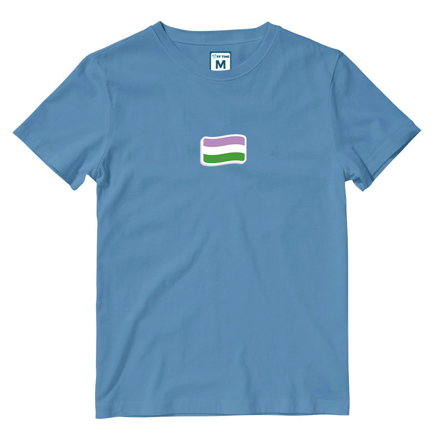 Cotton Shirt: Genderqueer Flag