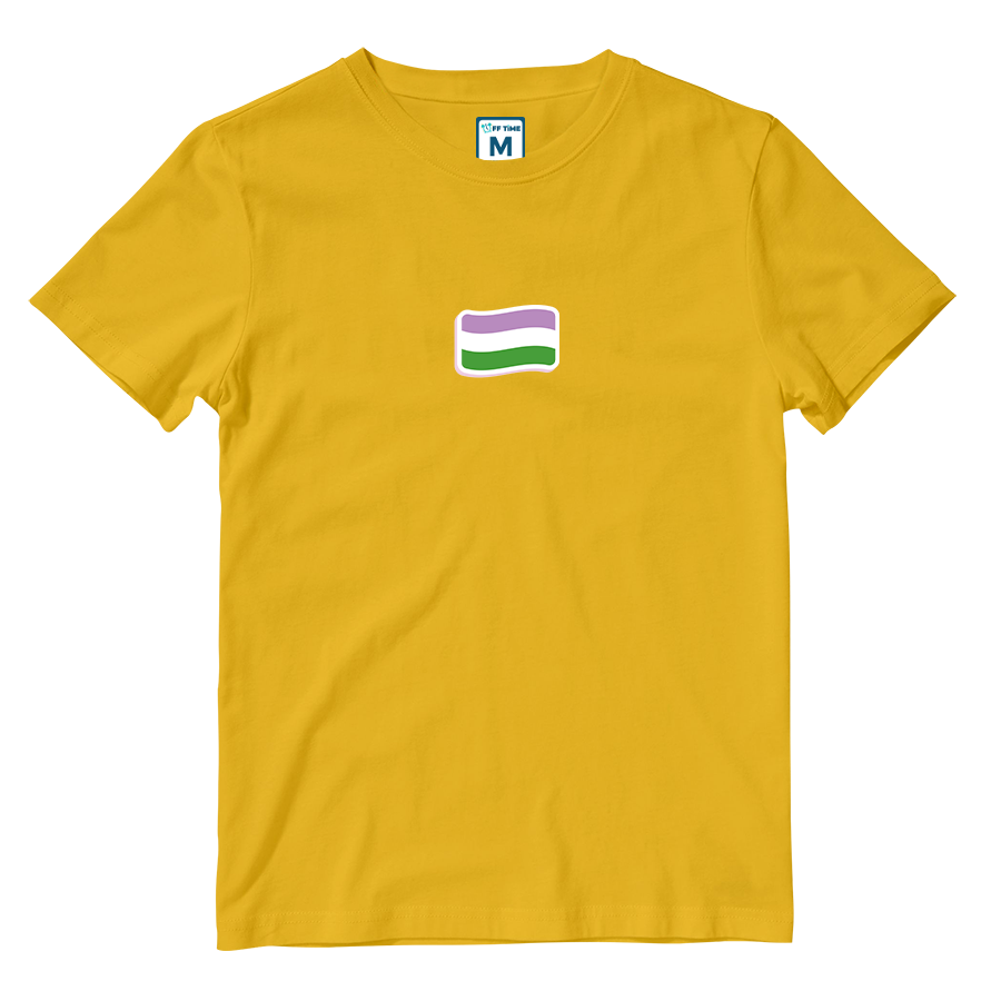 Cotton Shirt: Genderqueer Flag