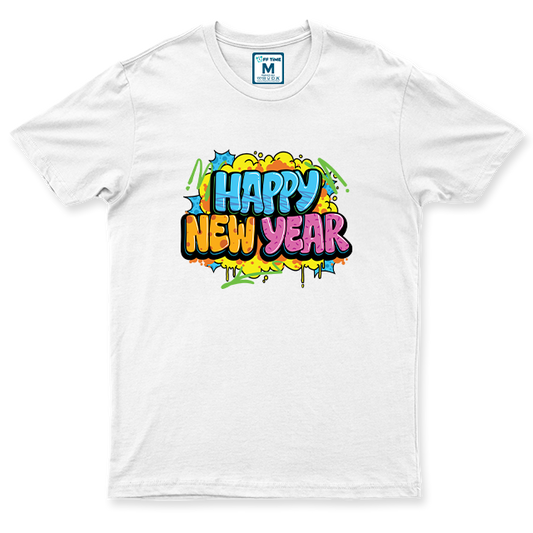 C.Spandex Shirt: Graffiti Burst Happy New Year