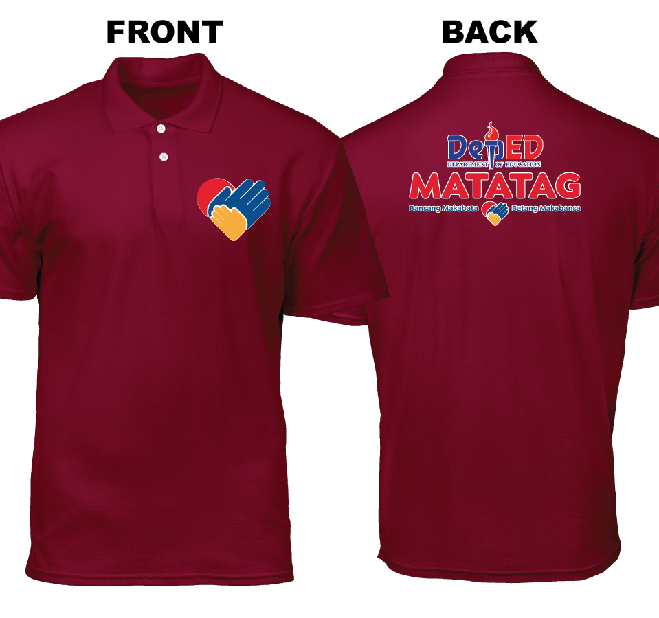 Cotton Polo Shirt: Heart DepEd Pocket (Front and Back)