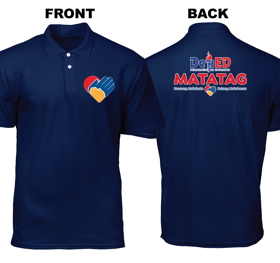 Cotton Polo Shirt: Heart DepEd Pocket (Front and Back)