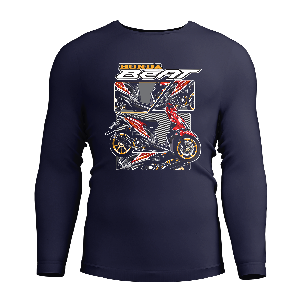 Long Sleeve Drifit Shirt: Honda Beat Red