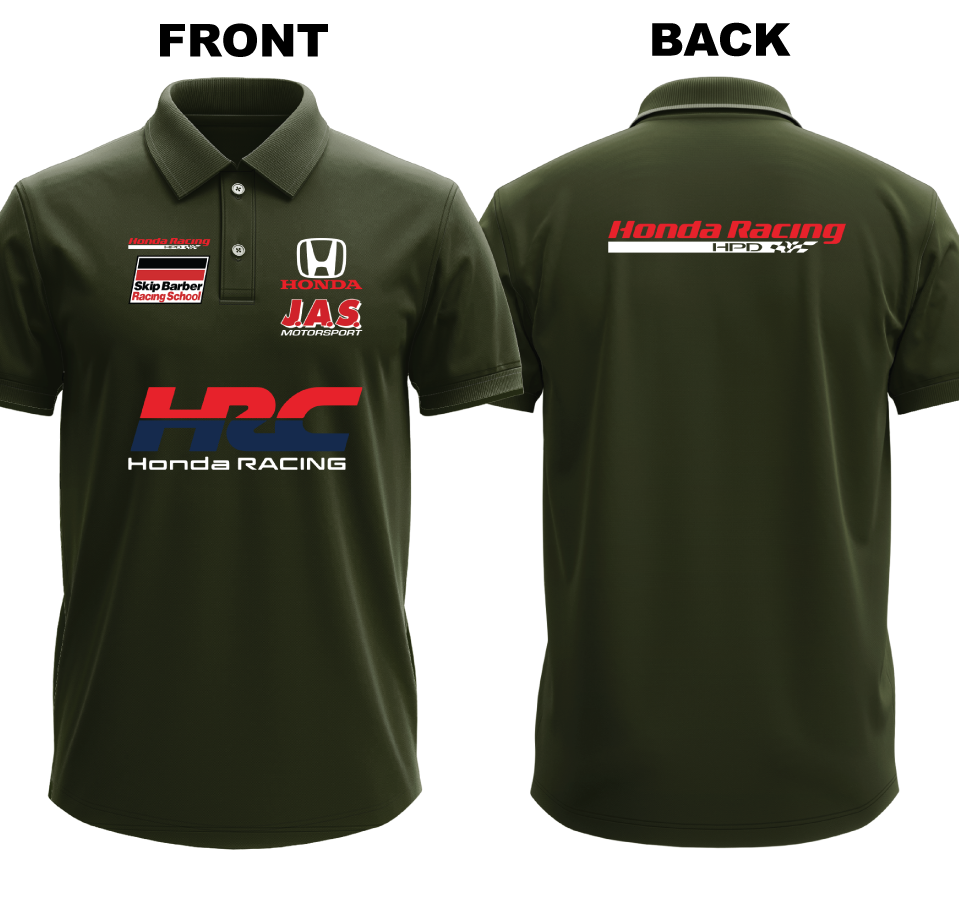 Drifit Polo Shirt: Honda HRC (Front and Back)