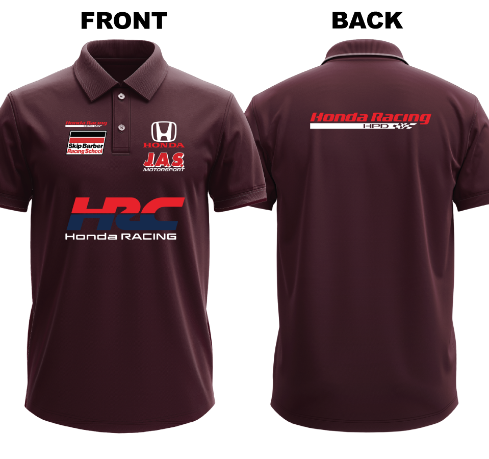Drifit Polo Shirt: Honda HRC (Front and Back)