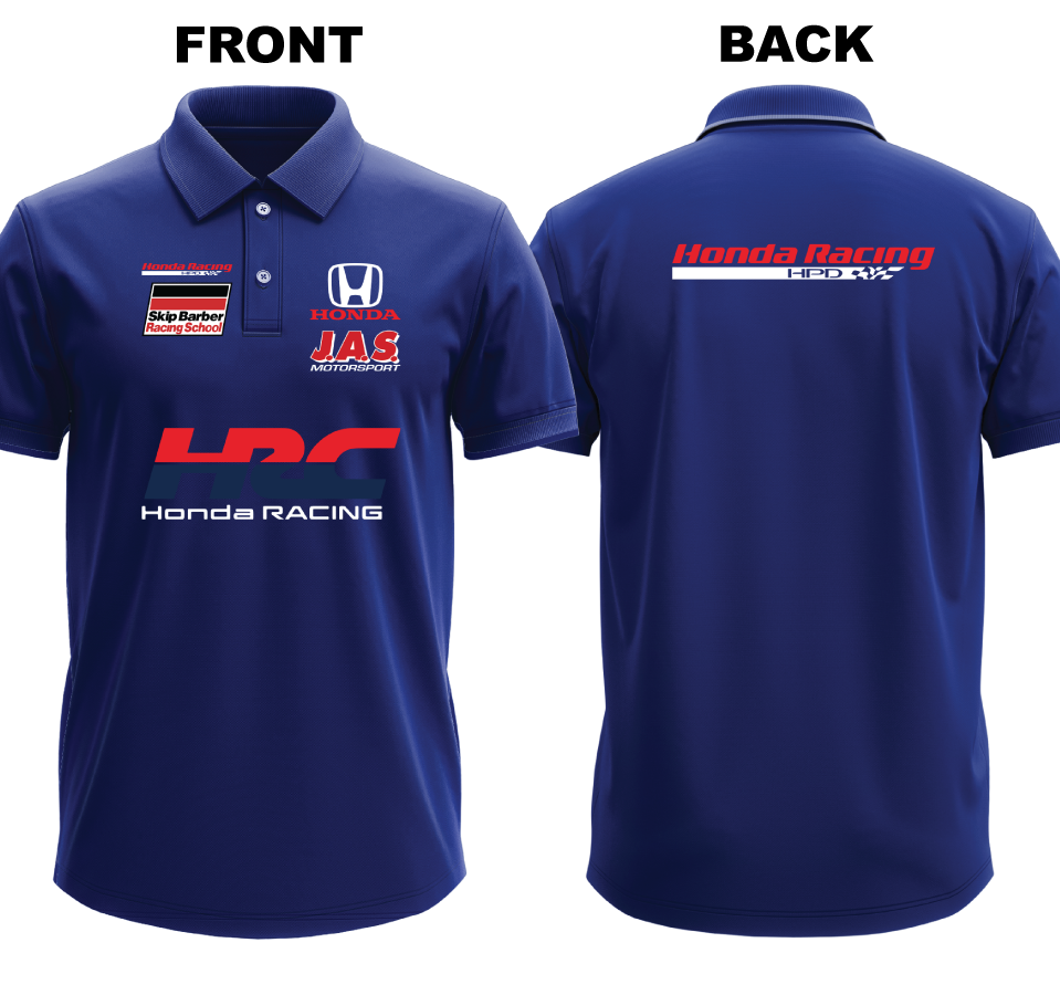 Drifit Polo Shirt: Honda HRC (Front and Back)