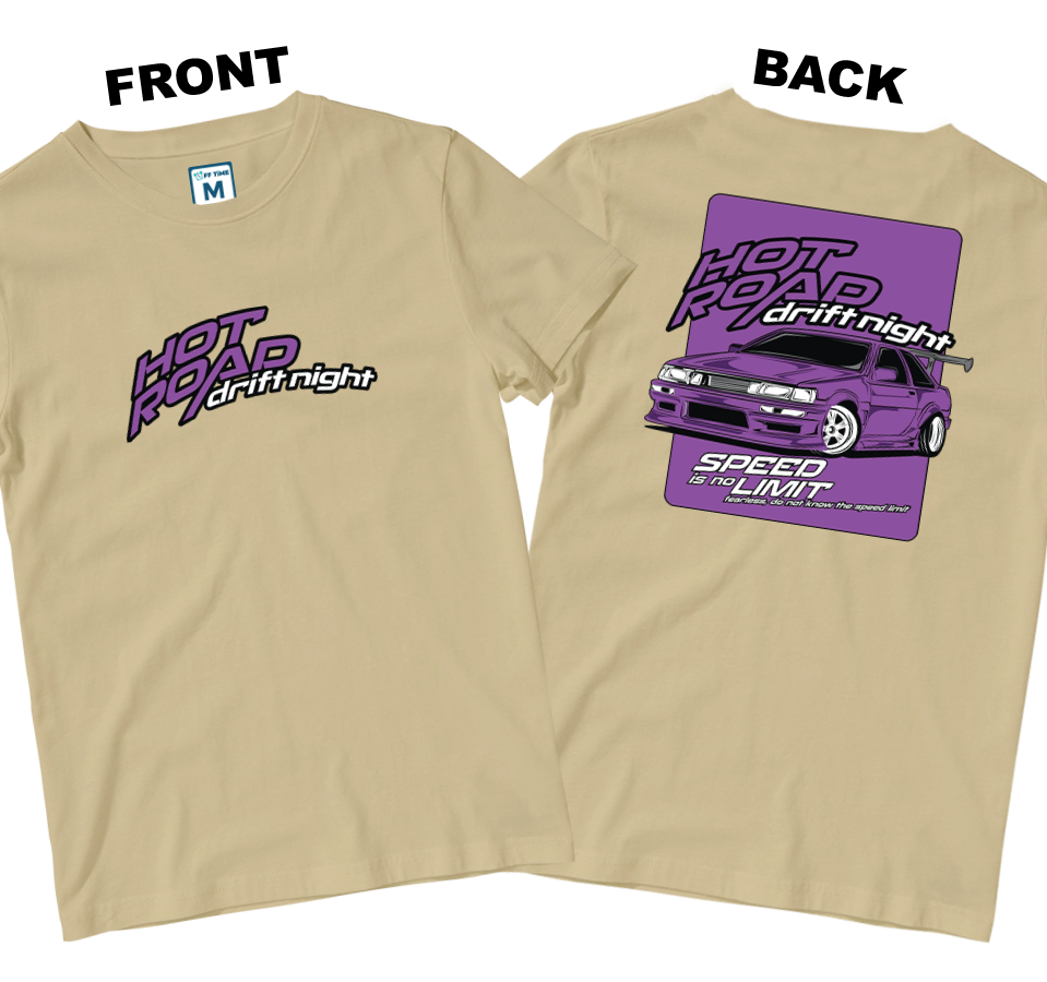 Cotton Shirt: Hot Road Drift Night (Front and Back)