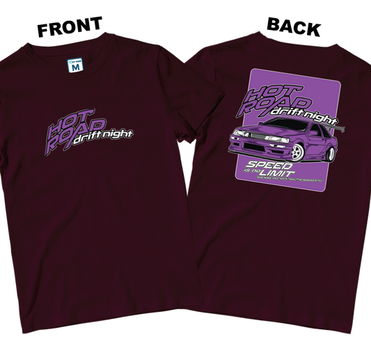 Cotton Shirt: Hot Road Drift Night (Front and Back)