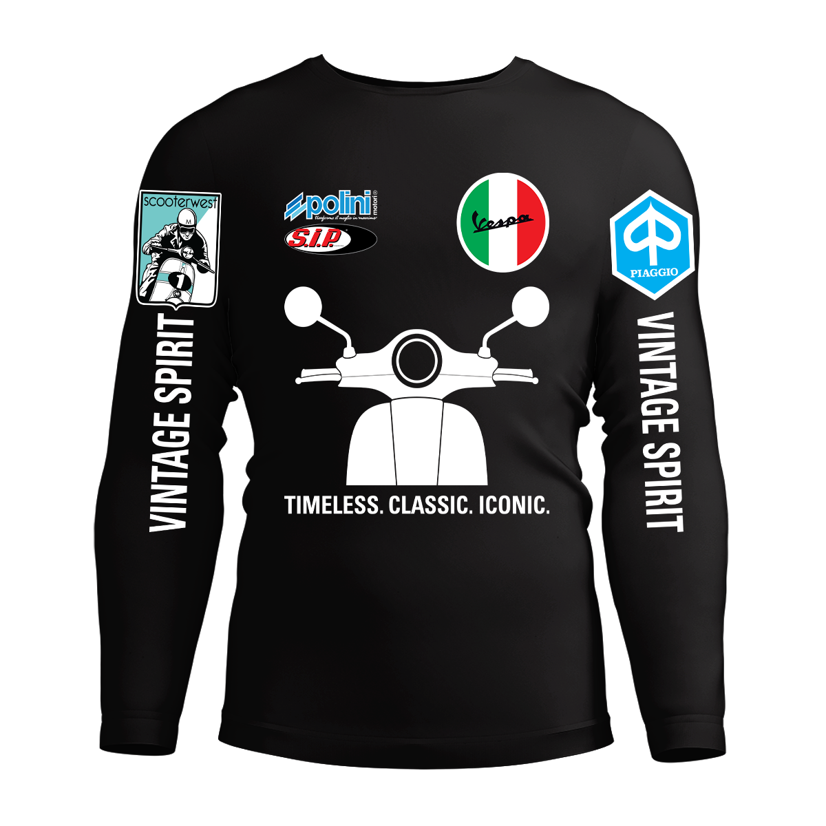 Long Sleeve Drifit Shirt: Iconic Vespa