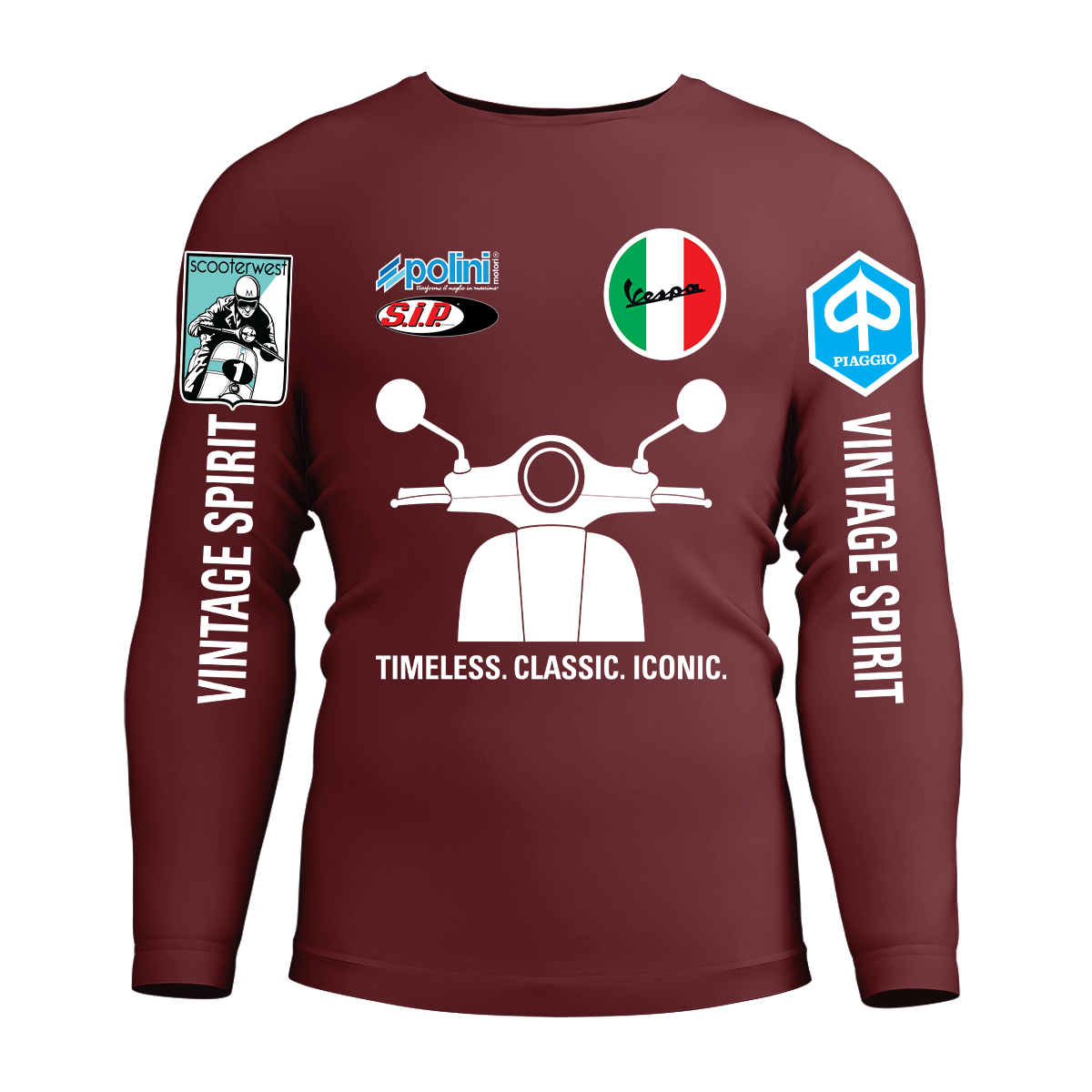 Long Sleeve Drifit Shirt: Iconic Vespa