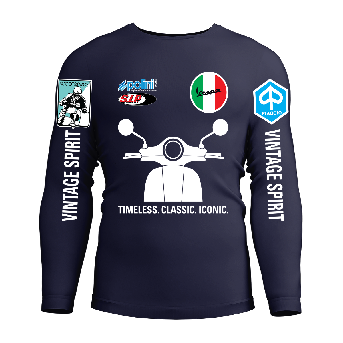 Long Sleeve Drifit Shirt: Iconic Vespa