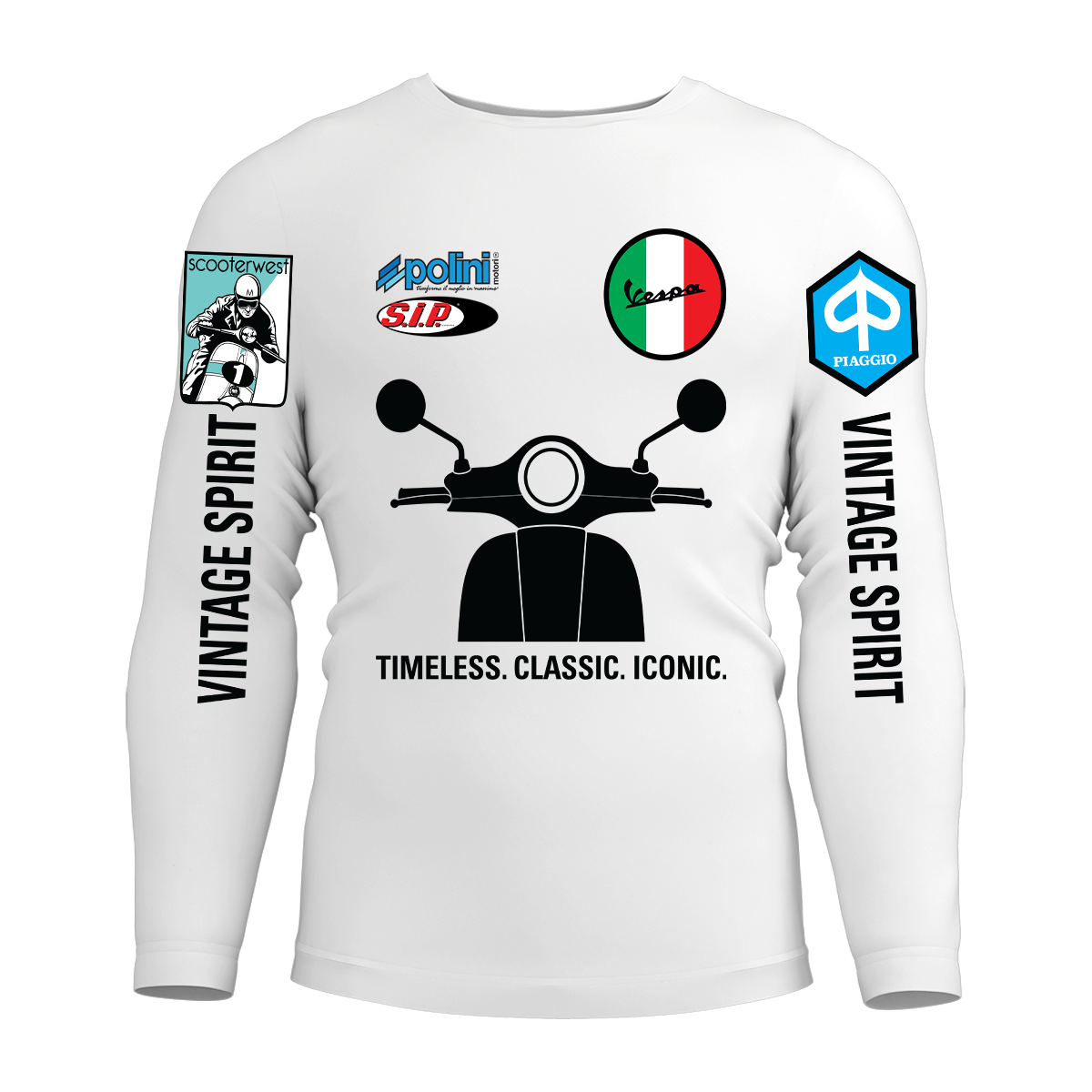 Long Sleeve Drifit Shirt: Iconic Vespa