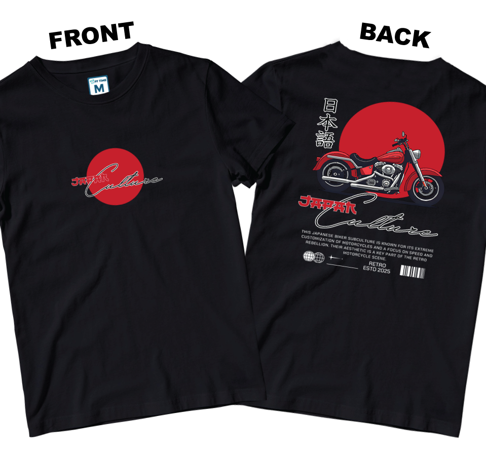 Cotton Shirt: Japan Culture  (Front and Back)