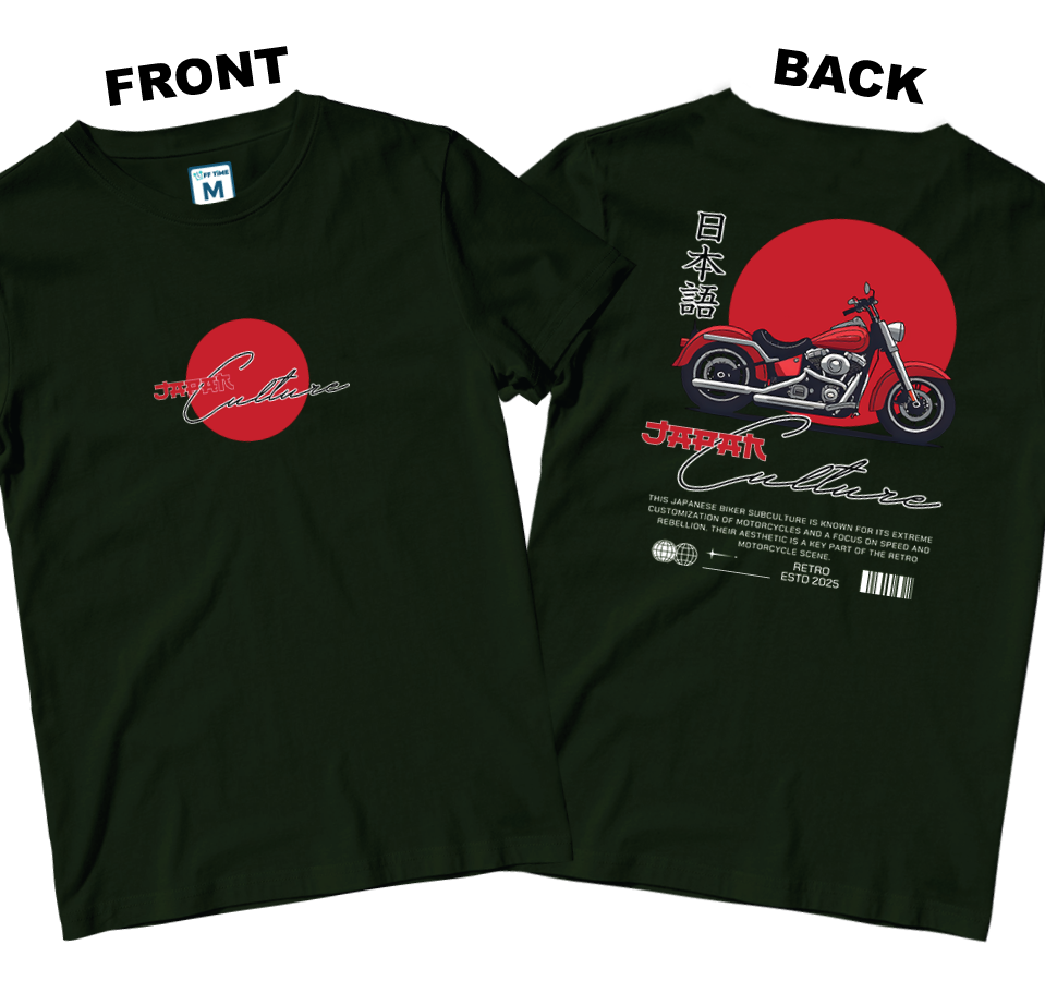 Cotton Shirt: Japan Culture  (Front and Back)