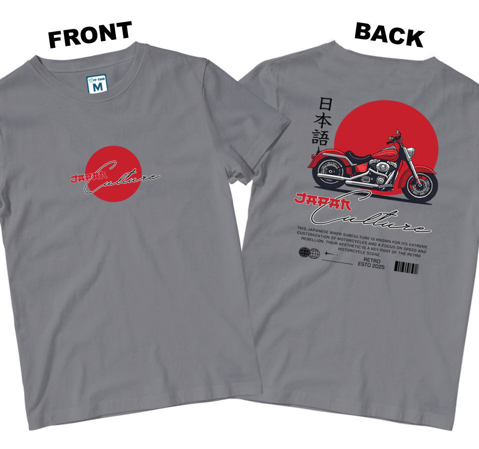 Cotton Shirt: Japan Culture  (Front and Back)