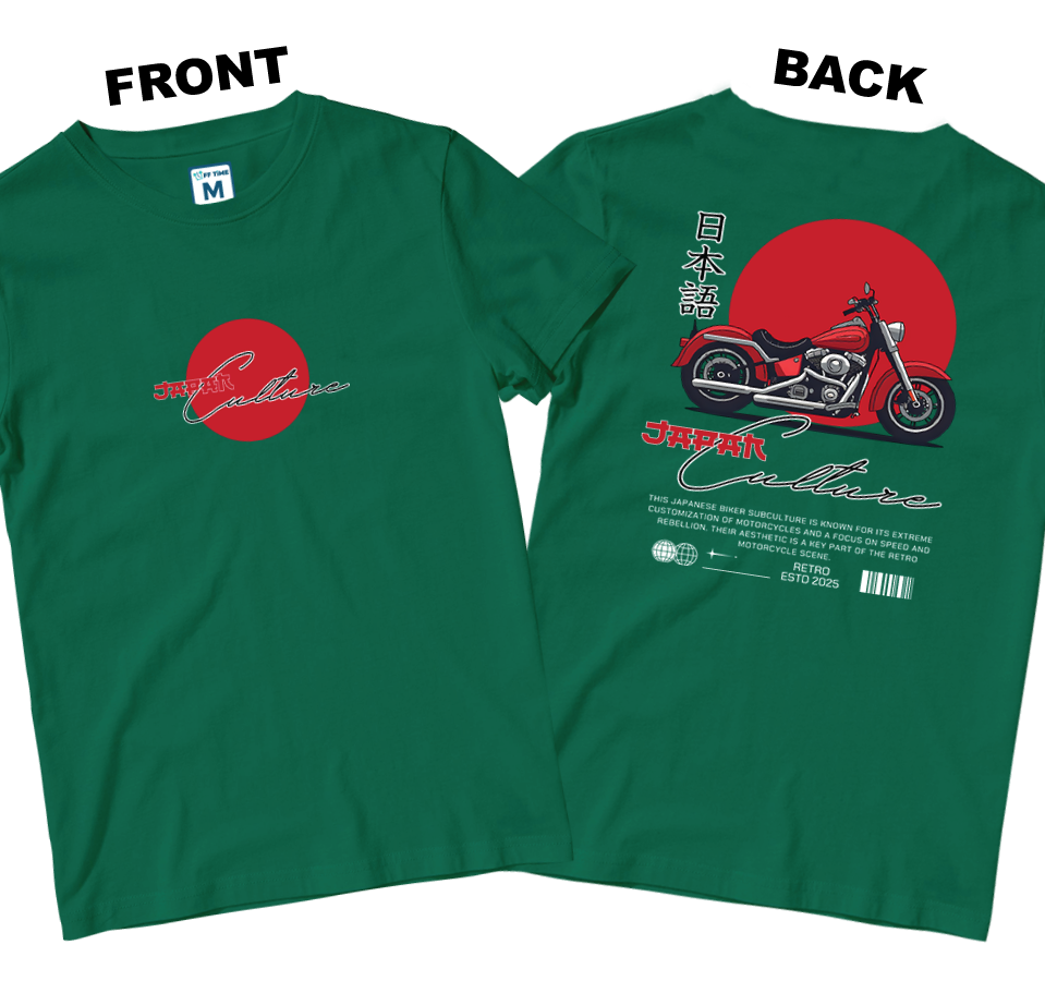 Cotton Shirt: Japan Culture  (Front and Back)