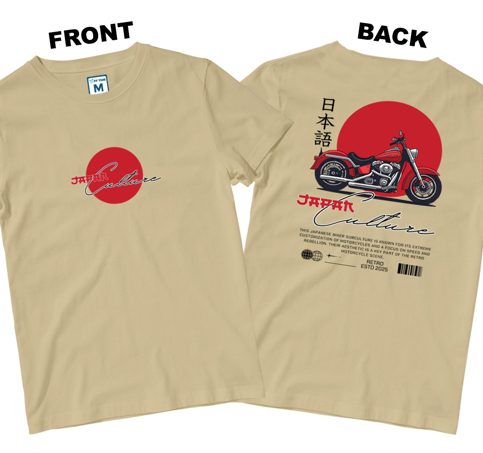 Cotton Shirt: Japan Culture  (Front and Back)