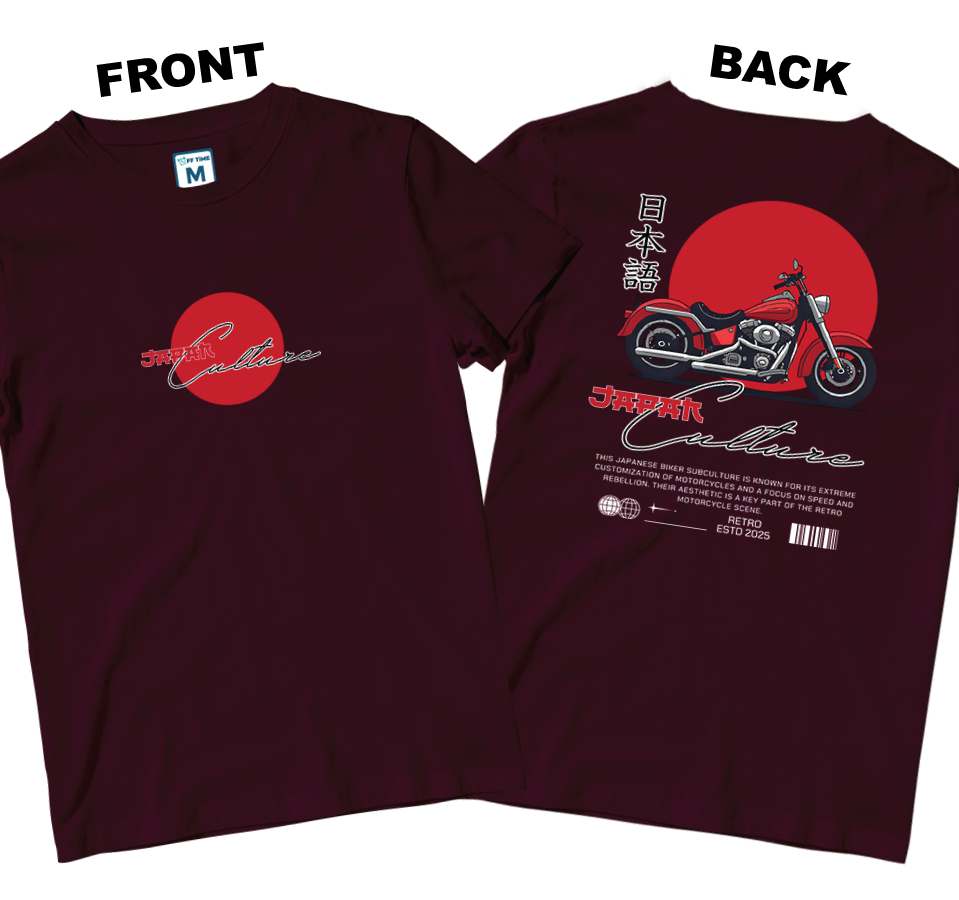 Cotton Shirt: Japan Culture  (Front and Back)