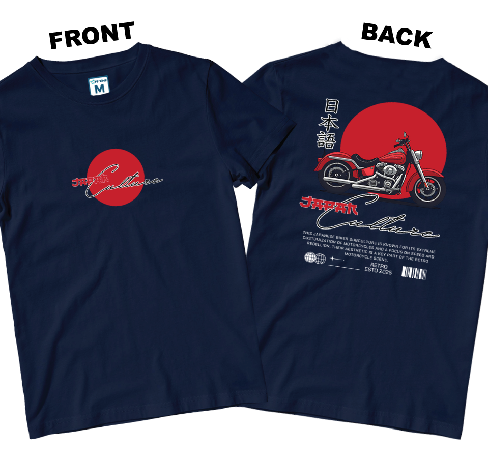 Cotton Shirt: Japan Culture  (Front and Back)