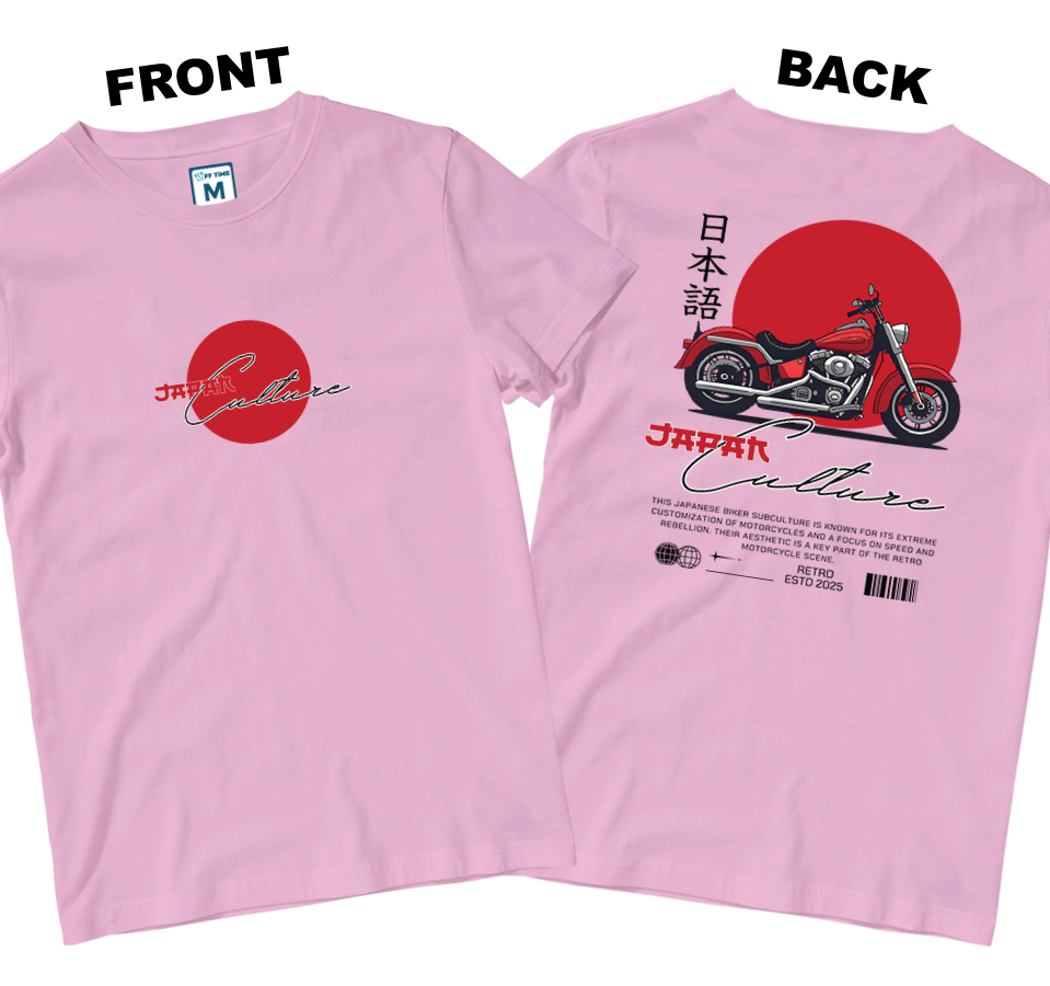 Cotton Shirt: Japan Culture  (Front and Back)