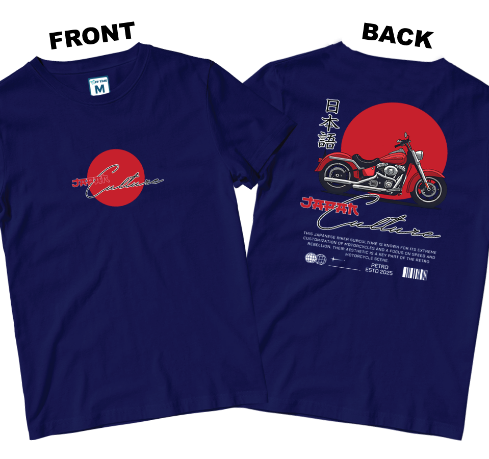 Cotton Shirt: Japan Culture  (Front and Back)